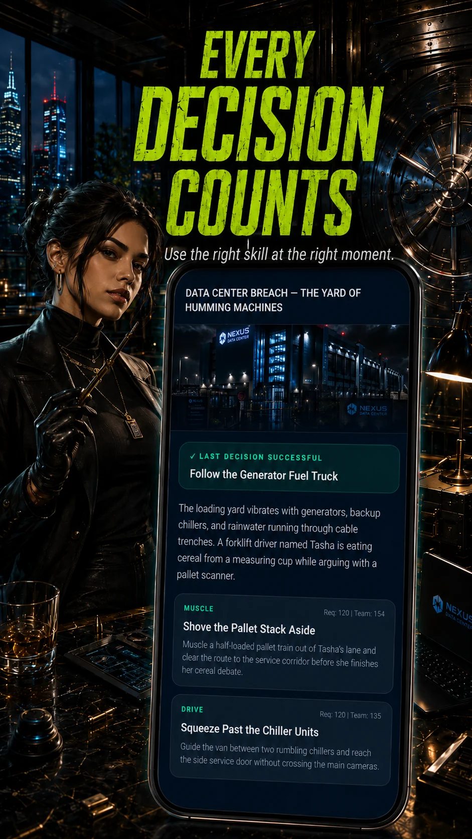 Decision during a heist in Heist Simulator